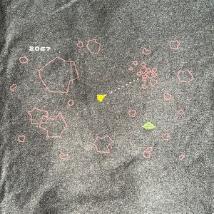 Asteroids Video Game Graphic Tshirt